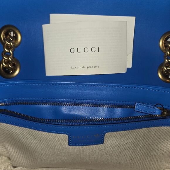 GUCCI ADIDAS X GUCCI GG MARMONT Small Shoulder Leather Bag New - Picture 9 of 13